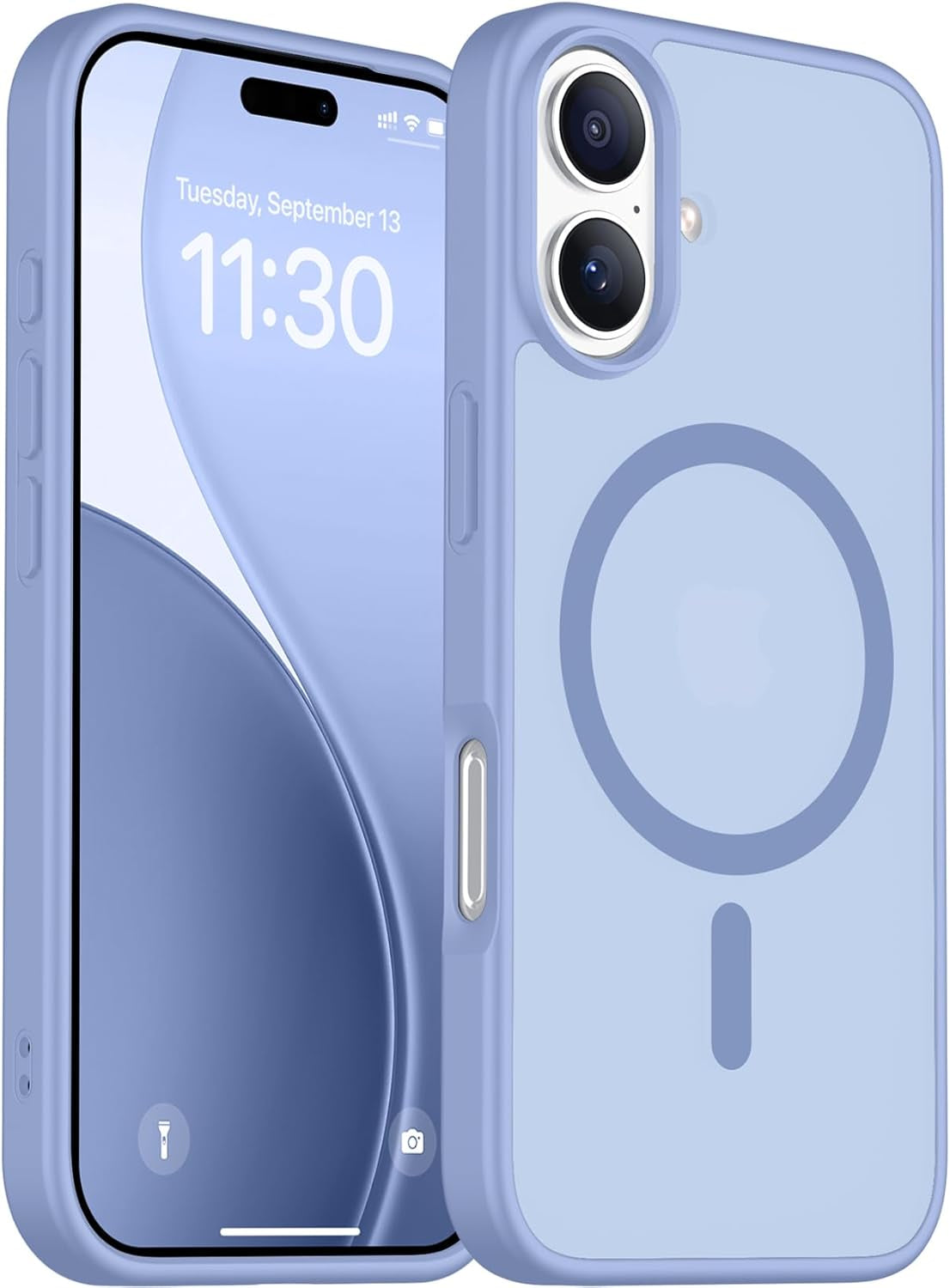 Red2Fire Designed for Iphone 17 Case Magnetic, (Compatible with Magsafe) (Military Grade Drop Protection) Translucent Matte Shockproof Phone Case for Iphone 17 6.3"-Black