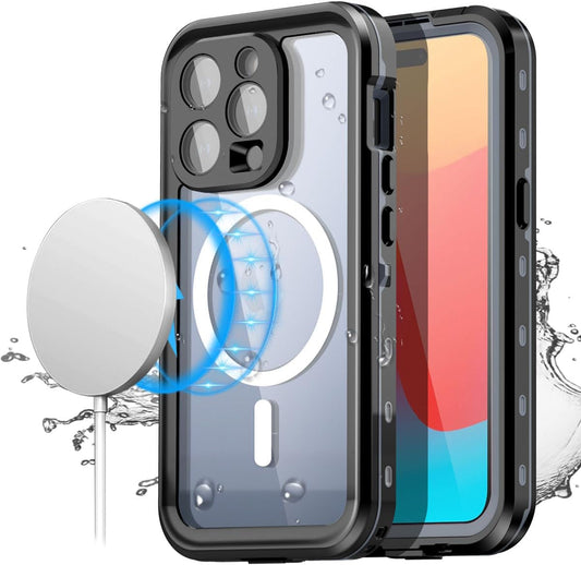 Aicase Waterproof Case for Iphone 15 Pro Max(6.7") with Magsafe Snowproof,Dustproof and Shockproof, IP68 Certified Full Body Protection Fully Sealed Underwater Cover for Iphone 15 Pro Max 6.7"  AICase   