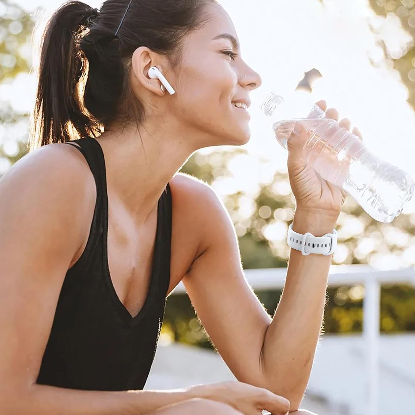 5 Pack Soft Silicone Bands - Compatible with Apple Watch Ultra 2 & Ultra Band 49Mm 45Mm 44Mm 42Mm 41Mm 40Mm 38Mm for Men Women, Breathable Sport Strap Band for Ultra 2 Iwatch Series 9 8 7 6 SE 5 4 3 2