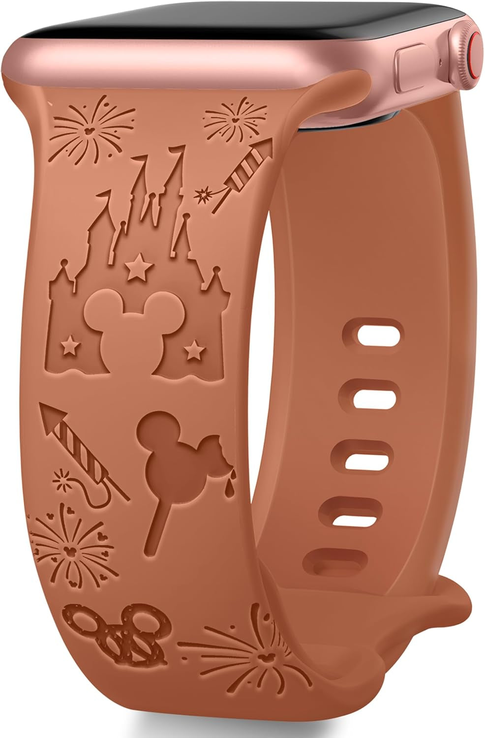Cartoon Engraved Band Compatible with Apple Watch Bands 40Mm 38Mm 44Mm 45Mm 41Mm 42Mm 49Mm for Women, Soft Silicone Strap Cute Sport Wristband for Iwatch Series 9 8 7 6 5 Ultra 4 3 2 1 SE Ultra2