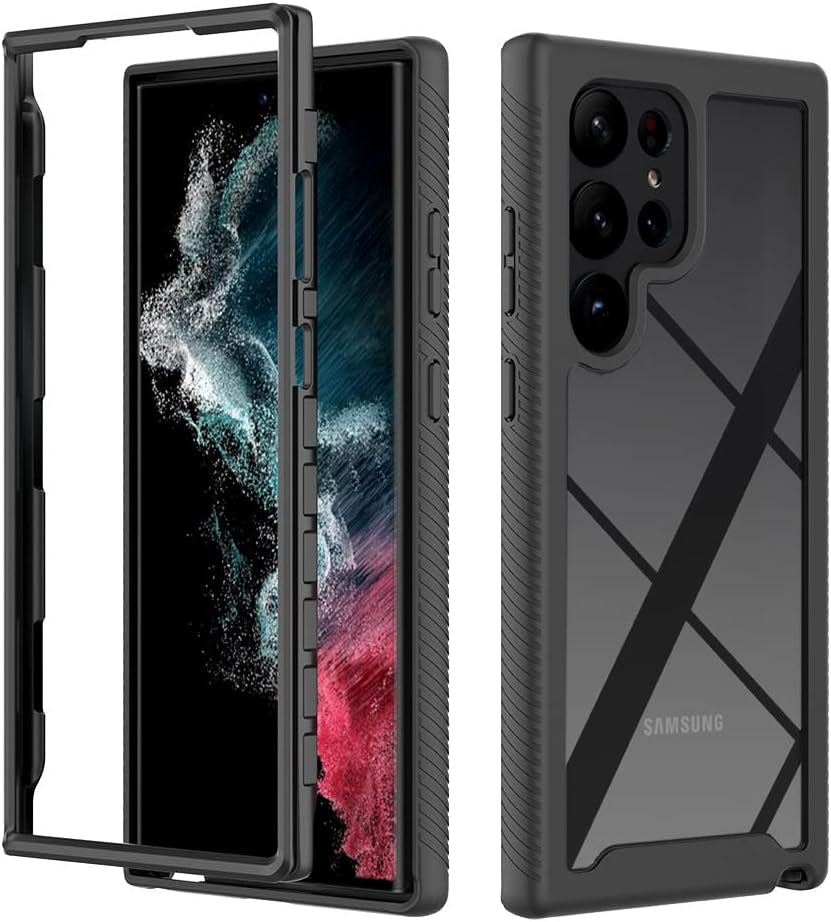 For Samsung Galaxy A14 5G Case Hybrid Drop Protection Clear Case Heavy Duty Hard Rugged Anti-Slip Bumper Anti-Scratch Armor Protective Phone Cover for Samsung Galaxy A14 Black