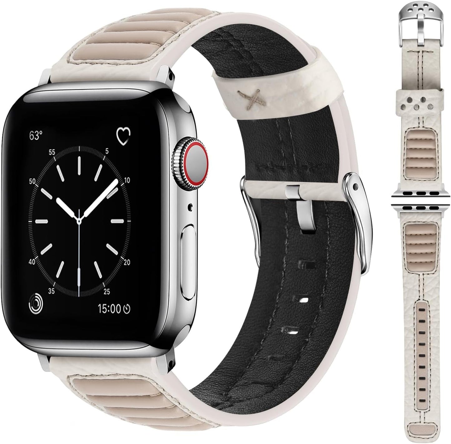 Fullmosa Café Racer Leather Apple Watch Band 49Mm 45Mm 44Mm 42Mm 41Mm 40Mm 38Mm Genuine Iwatch Bands for Men/Women Easily Upgrade Your Apple Watch with Premium Smart Watch Bands