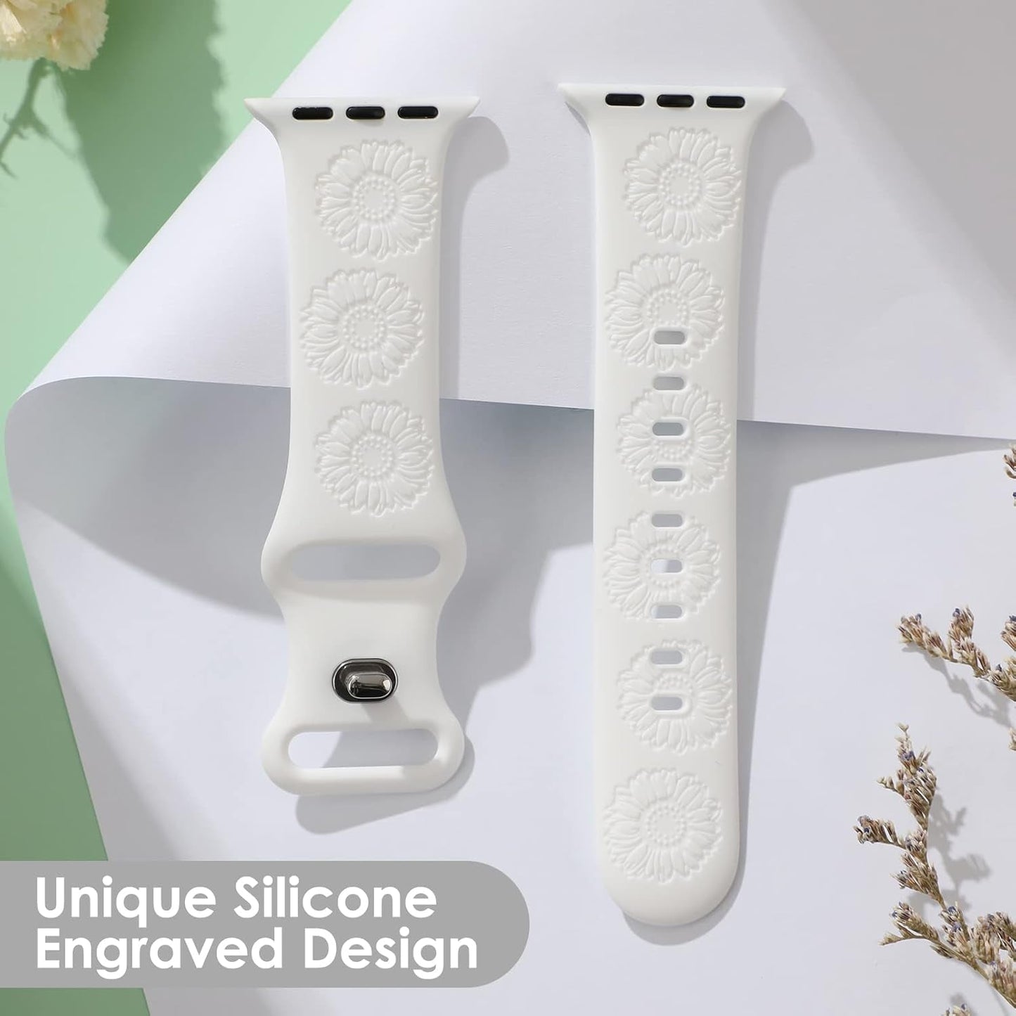 Aopigavi Engraved Designer Sport Bands Compatible with Apple Watch Bands 42Mm 44Mm 38Mm 41Mm 40Mm 45Mm 49Mm, Soft Waterproof Silicone Strap Wristband for Iwatch Ultra/Se Series 8/7/6/5/4/3/2/1