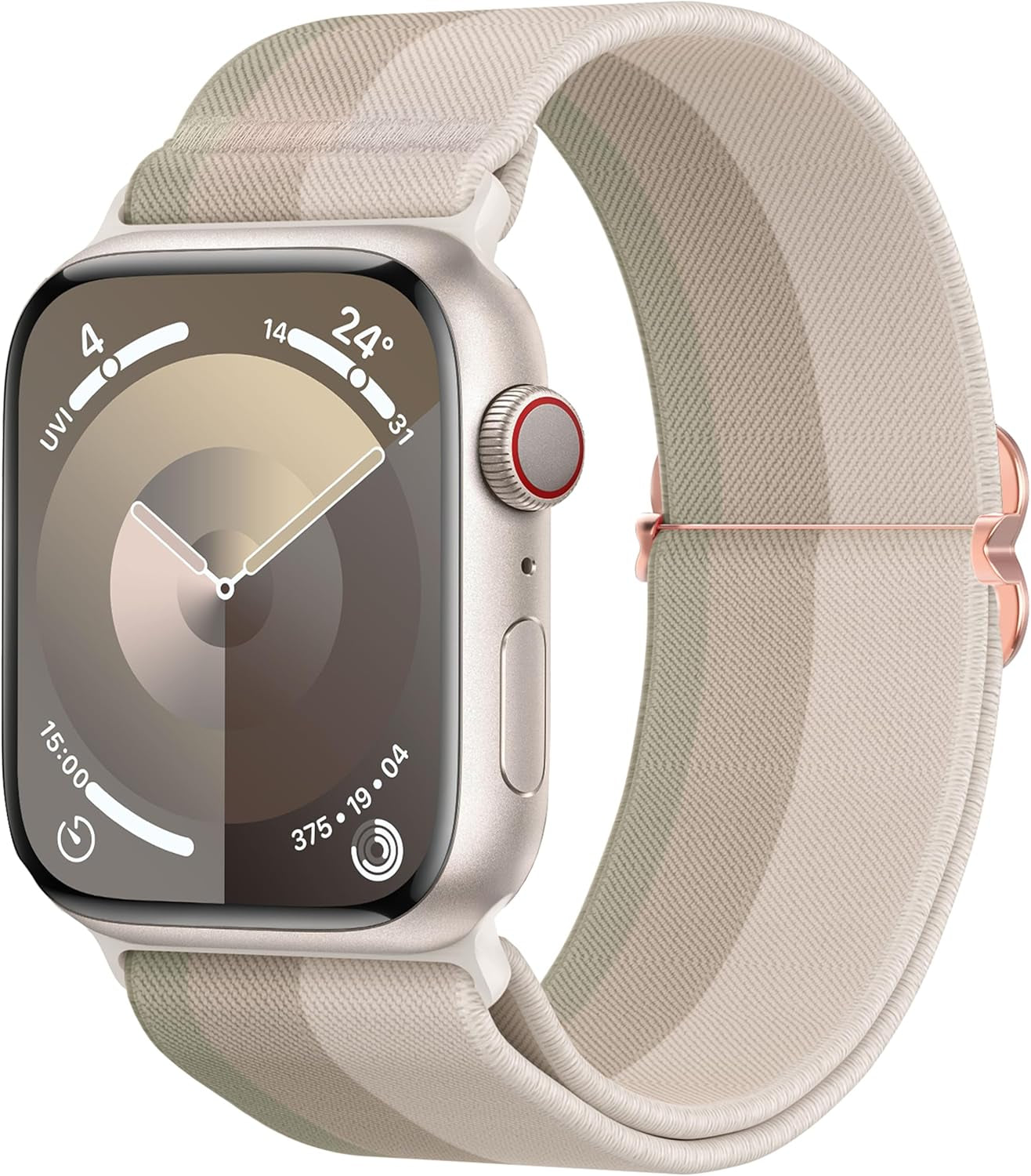 Delidigi Compatible with Stretchy Apple Watch Band 38Mm 40Mm 41Mm 42Mm 44Mm 45Mm 49Mm for Women Men, Gradient Color Nylon Adjustable Straps for Iwatch Series 9 8 7 6 SE 5 4 3 2 1 Ultra Ultra 2