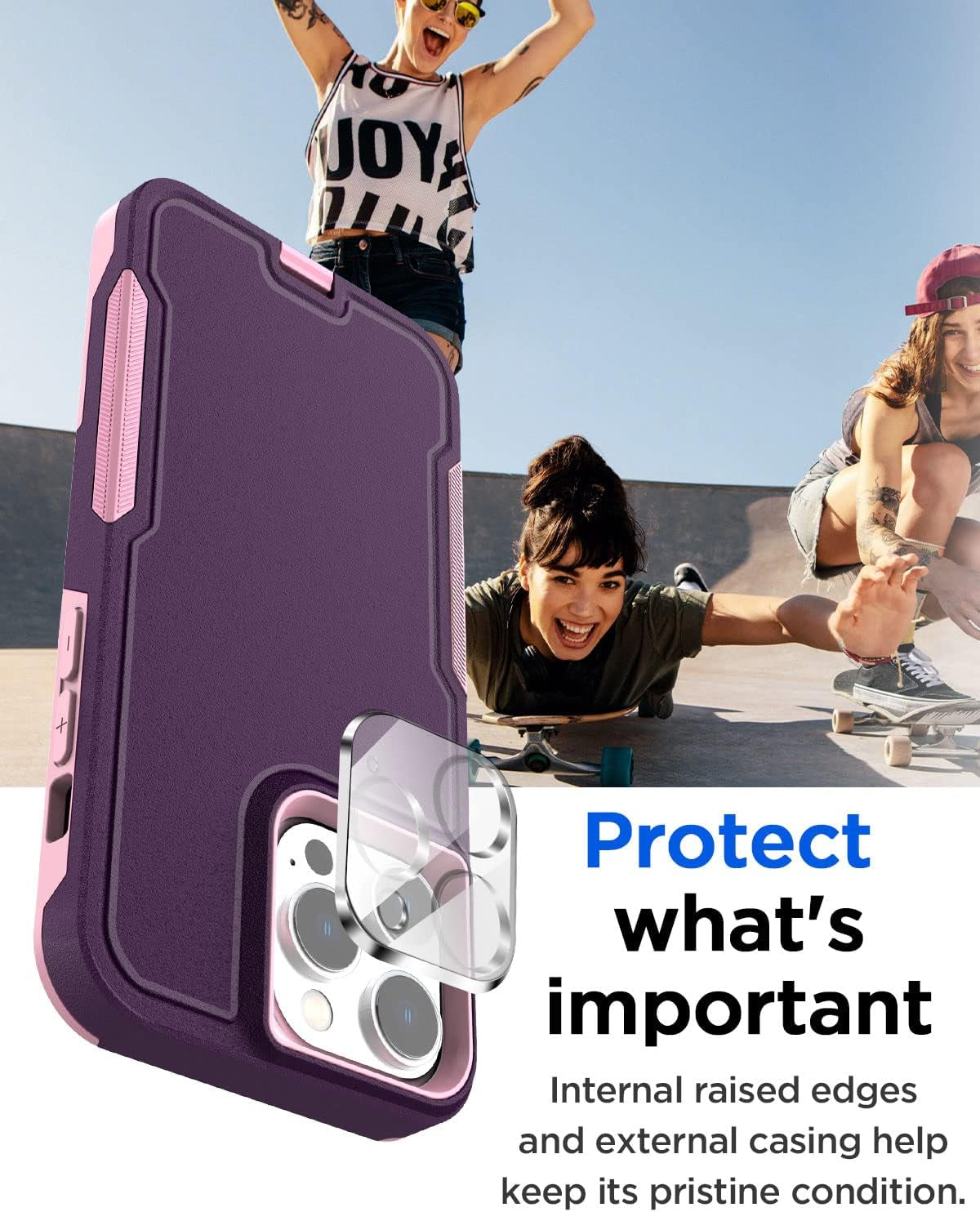 Aicase for Iphone 14 Pro Max Case with Glass Screen Protector+Camera Lens,Heavy Duty Drop Protection Full Body Rugged Shockproof Military Protective Tough Durable Cover for Iphone 14 Pro Max 6.7"_10  AICase   