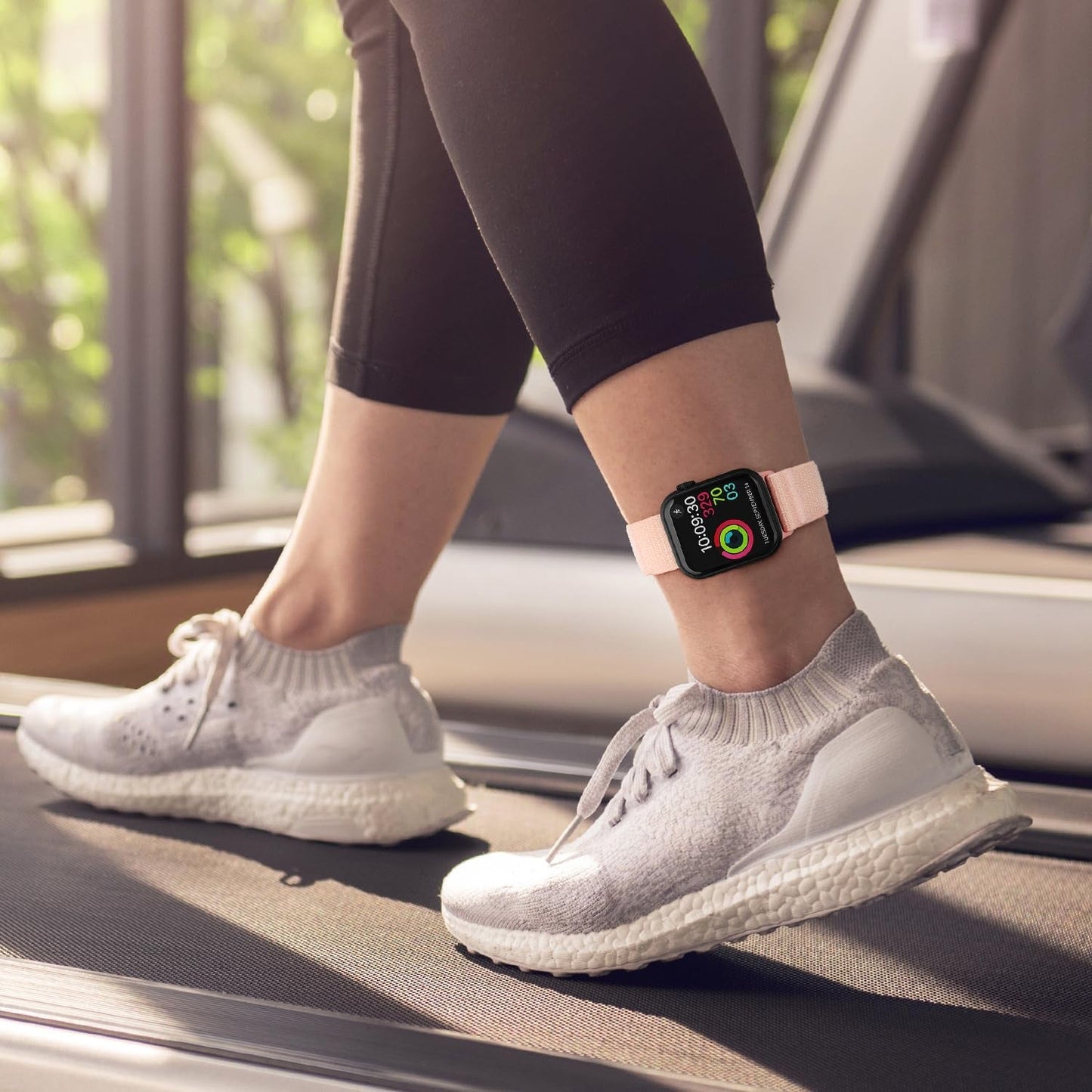 2 Pack Ankle Band Compatible with Apple Watch 49Mm 45Mm 44Mm 42Mm 41Mm 40Mm 38Mm, Lightweight and Breathable Nylon Armband for Women and Men, Sport Ankle Strap for Iwatch SE Ultra Series 9 8 7 6 5 4 3 2 1