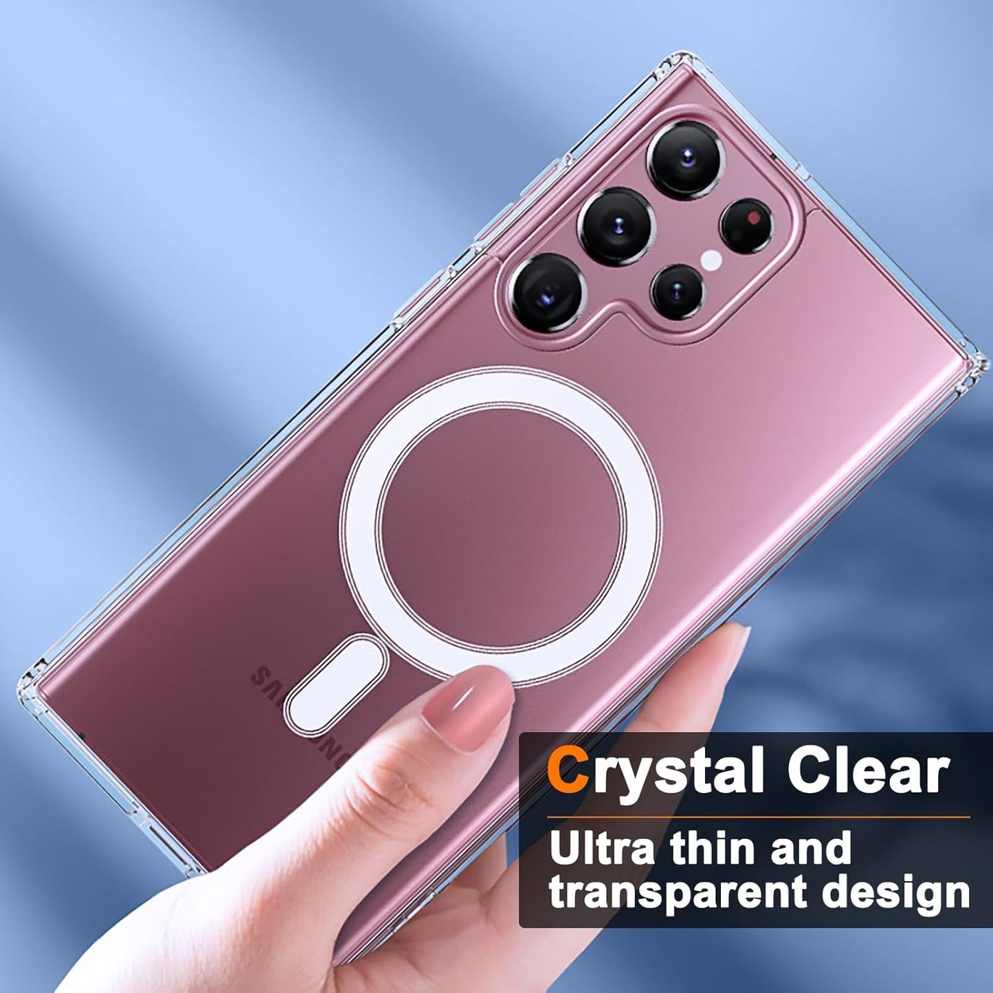 For Galaxy S22+ / S22 plus Case Clear,[Compatible with Magnetic],[10 FT Military Grade Drop Protection][Anti Yellowing] Slim Soft TPU Phone Case for S22+Plus-Clear 14-Sam S22P-01