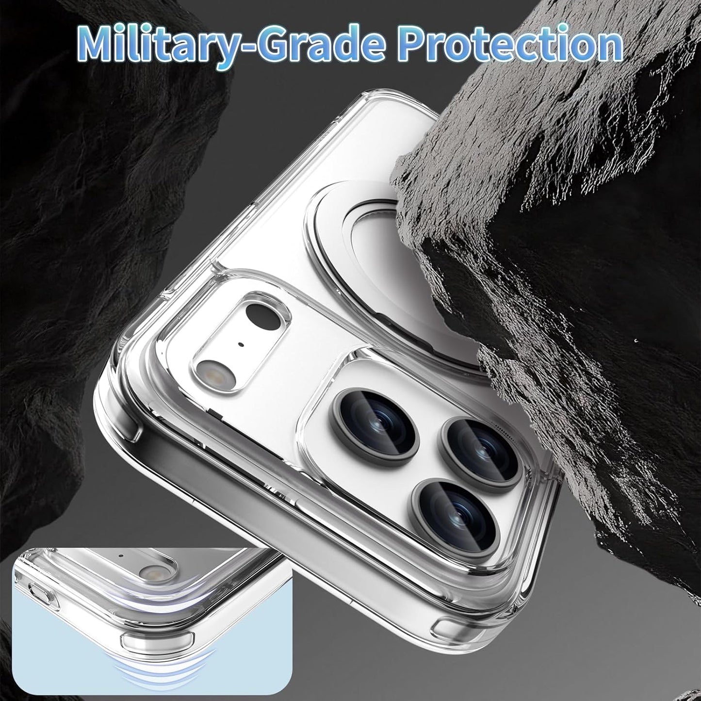 ACESTAR 360° Magnetic Stand Case Compatible with Iphone 17 Pro Max, Rotatable Flexible Ring Holder Phone Cover for Men Women | Compatible with Magsafe | Shockproof & Anti-Scratch | Anti-Yellowing