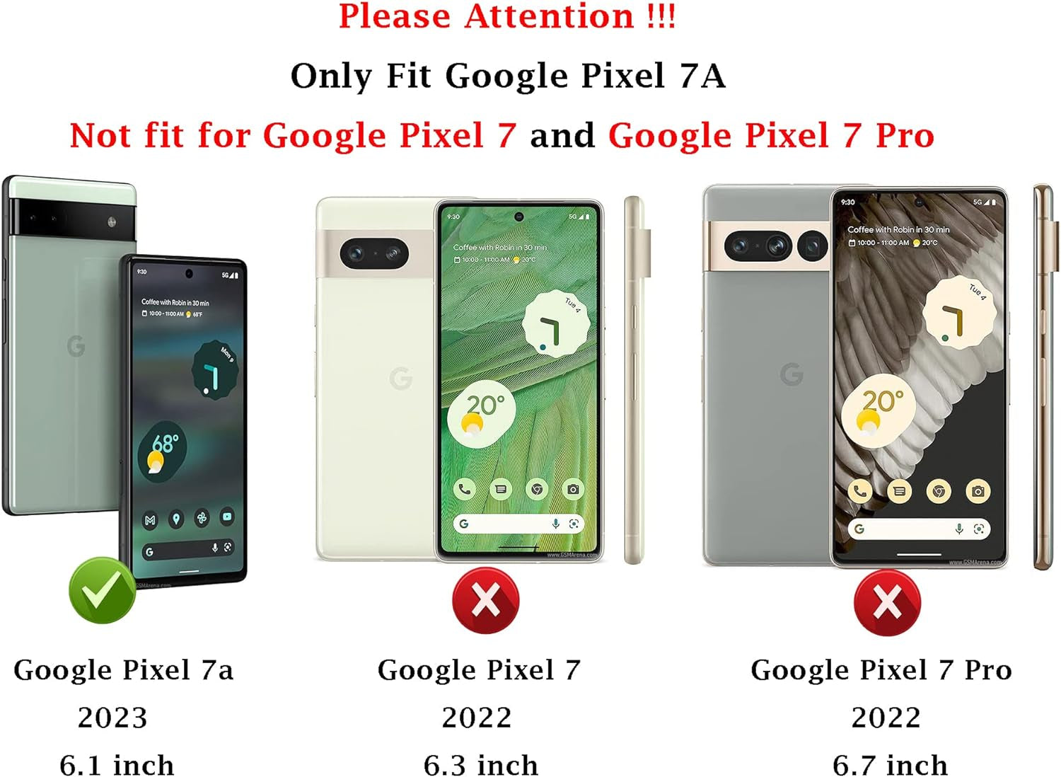 For Google Pixel 7A Case with Slide Camera Cover HD Screen Protector [Military Grade 16Ft. Drop Tested] Magnetic Ring Holder Kickstand Protective Phone Case for Google Pixel 7A, Red  PUSHIMEI Co., Ltd.   