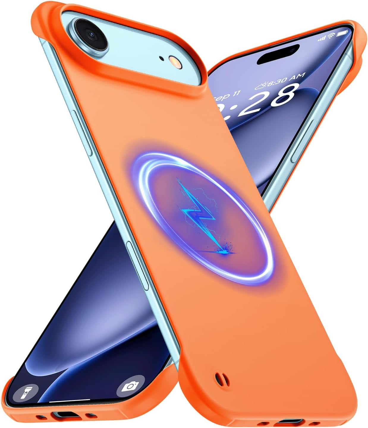 Magnetic Slim Case Fit for Iphone 17 Pro Max Phone Case 6.9"(2025) Ultra-Thin Lightweight Durable Frameless Matte Hard for Magsafe Cover Case with Pull Ring Shockproof Non Slip Rope-Black