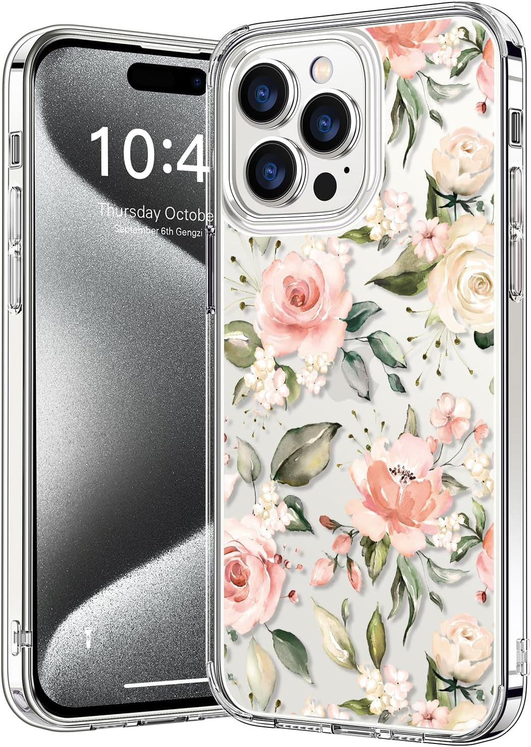 Bicol Compatible with Iphone 15 Pro Case,Crystal Clear Cover with Fashionable Designs for Girls Women,Slim Fit Shockproof Protective Acrylic Phone Case 6.1 Inch,Beautiful Elephant  bicol   