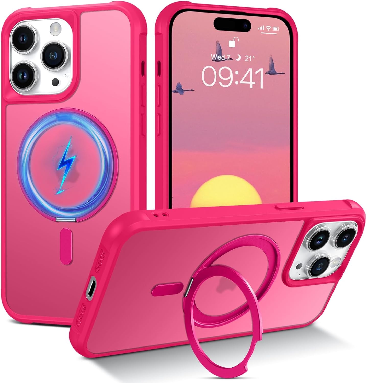 BENTOBEN for Iphone 14 Pro Max Phone Case with Invisible Magnetic Stand,Iphone 14 Pro Max Case[Compatible with Magsafe]Translucent Shockproof Women Men Protective Case for Iphone 14 Pro Max 6.7",Black  BENTOBEN   