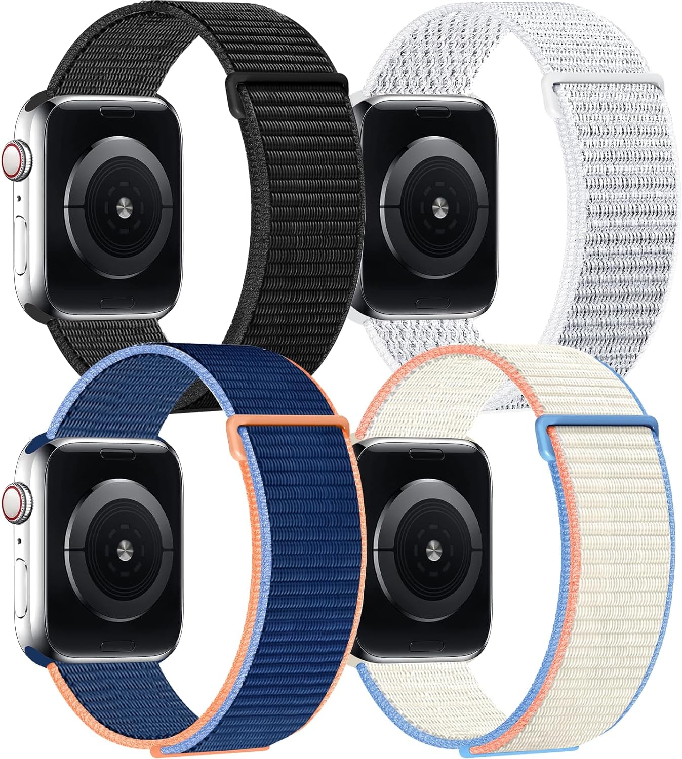 6 Packs Nylon Band Compatible with Apple Watch Band 38Mm 40Mm 41Mm for Women Men, Adjustable Sport Stretchy Braided Solo Loop Strap for Iwatch Series Ultra/Se/9/8/7/6/5/4/3/2/1