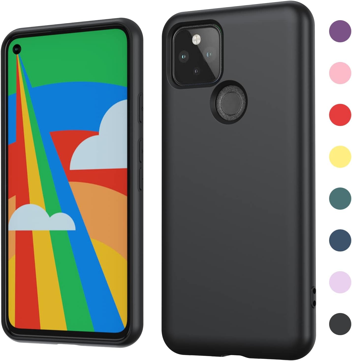 Leyi for Pixel 6A 5G Case: Google Pixel 6A Case with [2 Pack] Tempered Glass Screen Protector Liquid Silicone Soft Microfiber Liner Cover Case Pixel 6A, Red  LeYi Black Google Pixel 5 