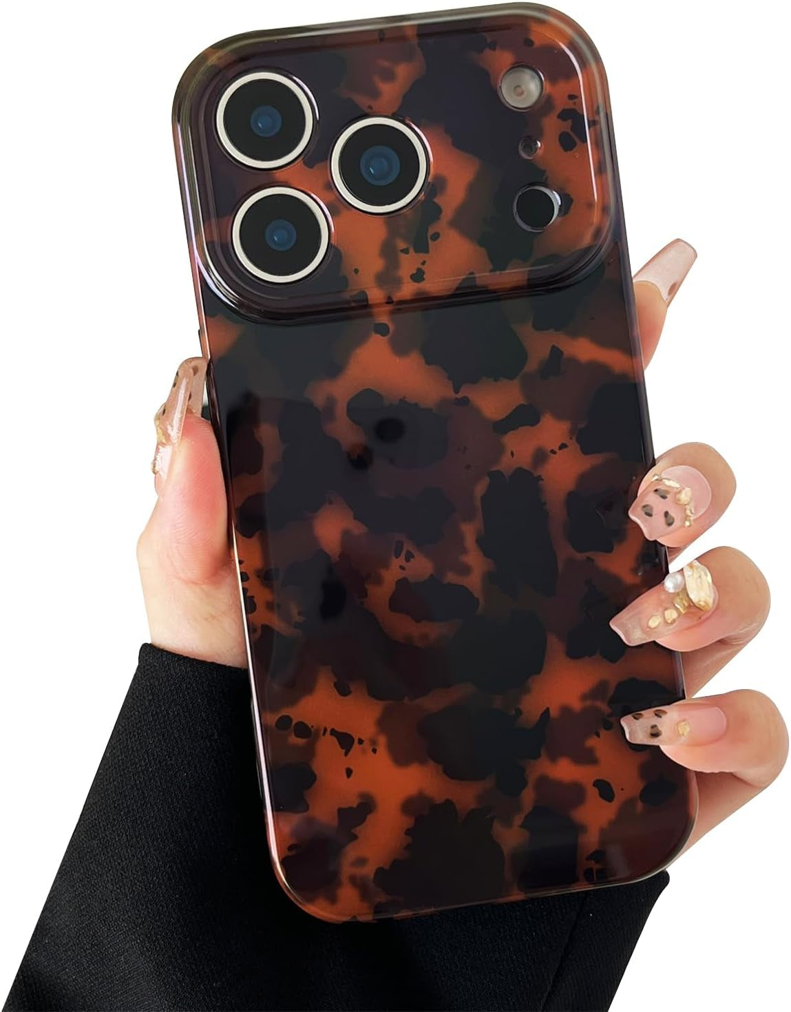 Compatible with Iphone 17 Pro Max Case, Tortoise Shell Chic Amber Brown Print Leopard, Fashion Classic Soft TPU Protective Case for Women Compatible with Iphone 17 Pro Max 6.9 '', Color2