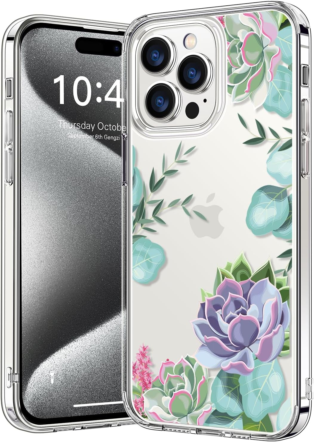 Bicol Compatible with Iphone 15 Pro Case,Crystal Clear Cover with Fashionable Designs for Girls Women,Slim Fit Shockproof Protective Acrylic Phone Case 6.1 Inch,Beautiful Elephant  bicol   