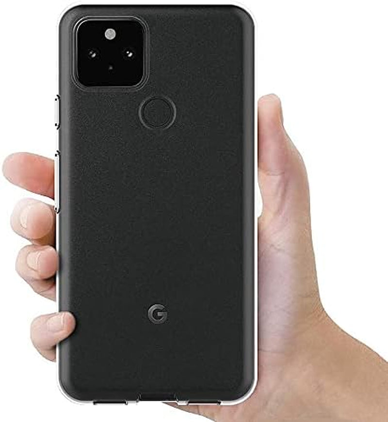 Case for Google Pixel 5 (6 Inch) Soft TPU Rubber Gel Bumper Transparent Back Cover  MaiJin   