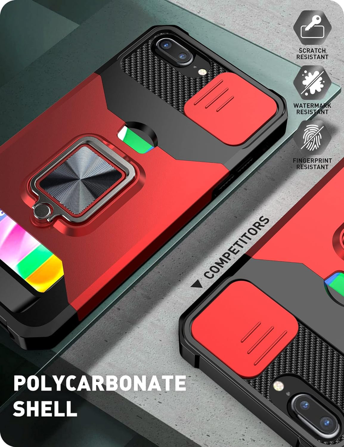 Ccsmall Case for Samsung Galaxy A53 5G with Card Holders, Cover with Slide Camera Protection Built-In Magnetic Kickstand Phone Case for Samsung Galaxy A53 5G TC Black