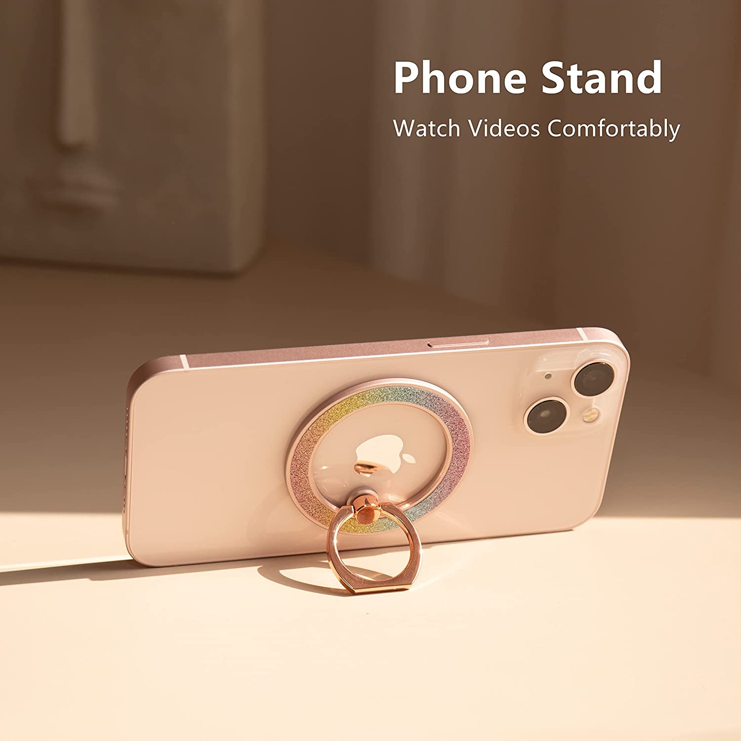 Mindsky Magnetic Phone Ring Holder for Iphone 14 13 12 Magsafe Accessories Adjustable Finger Phone Ring Grip【Removable When Wireless Charging】  Mindsky   