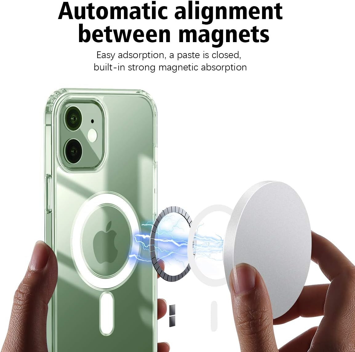 Aicase Iphone 12 Mini Clear Case with Built-In Magnetic Circle for Iphone 12 Mini 5.4 Inch 2020  AICase   