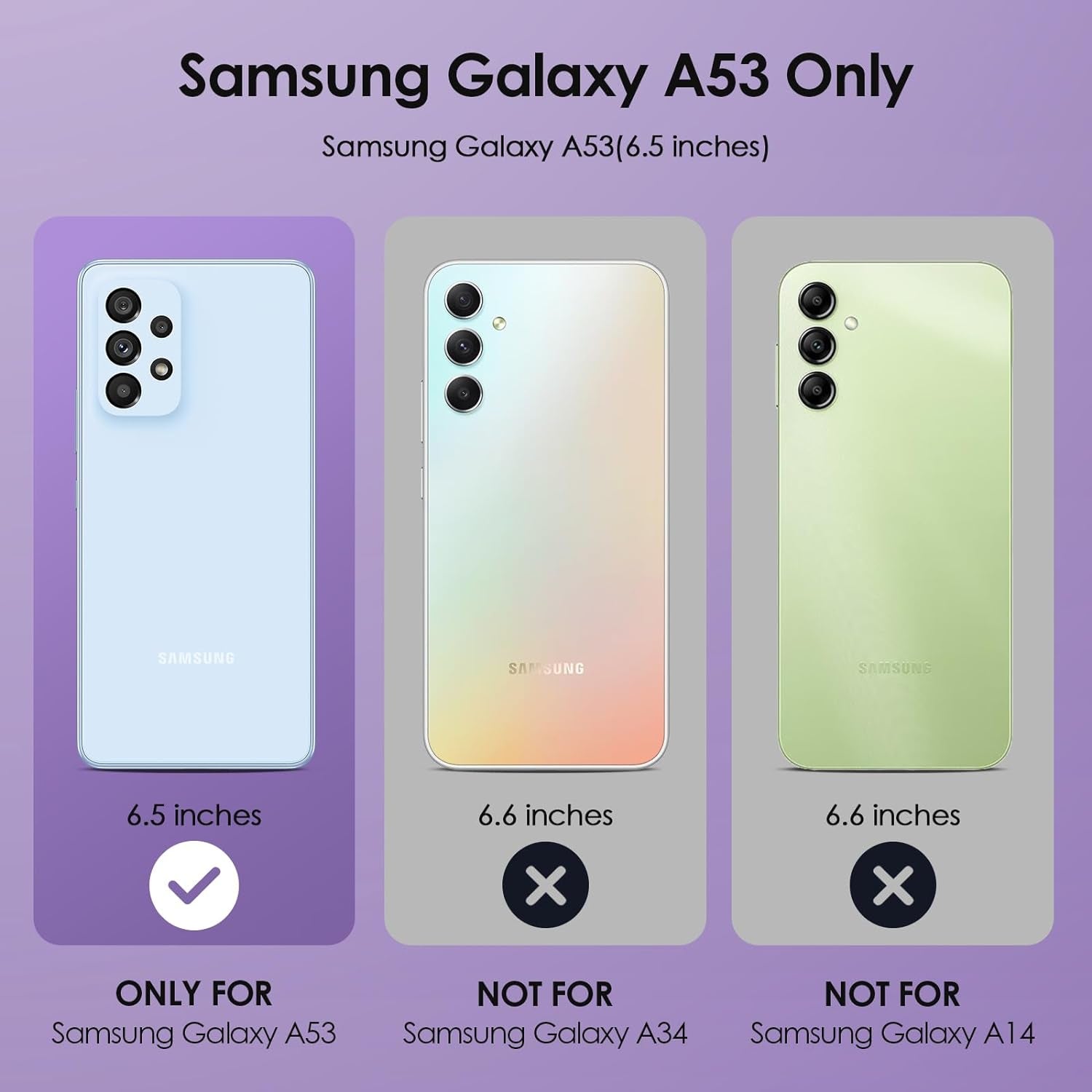 Chvelop Case Compatible with Samsung Galaxy A53 5G (2022 Released), Marble Stylish Slim Soft TPU, Full Body Protective with Built-In Screen Protector, Shockproof Cover for A53, 6.5 In, River/Purple  Chvelop   