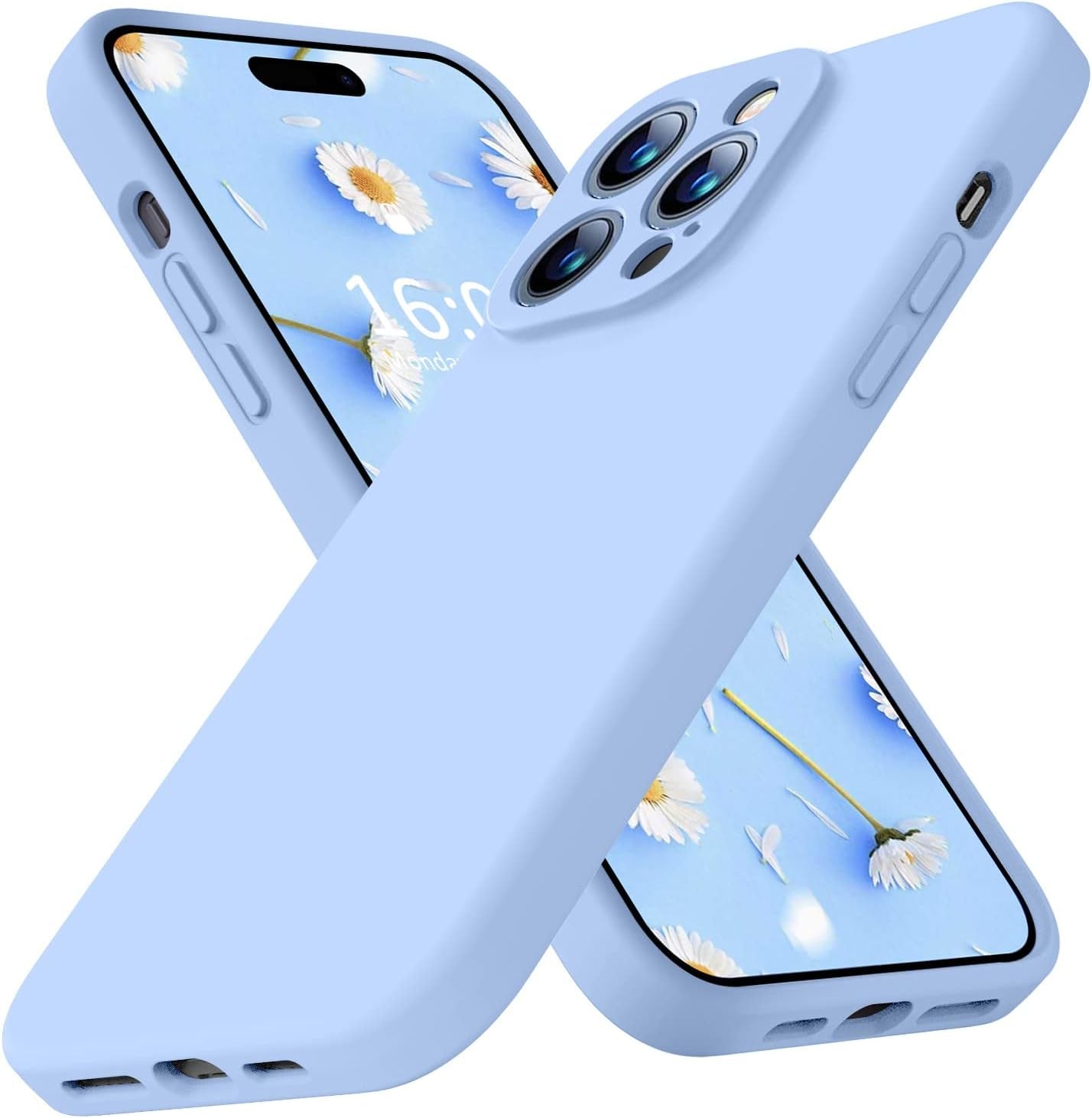 Ktele Compatible with Iphone 14 Pro Case, Ab-Grade Liquid Silicone Case, [Four Corner 50+Tiny Airbags Shockproof] [Soft Microfiber Lining Anti-Scratch] Camera All-Round Protection Case-Blue  Ktele Light Blue  