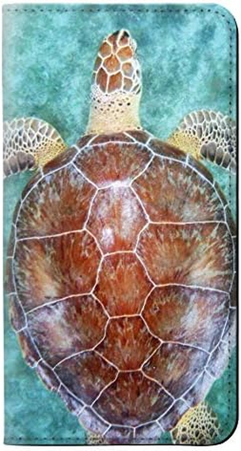 RW1424 Sea Turtle PU Leather Flip Case Cover for LG V30, LG V30 Plus, LG V30S Thinq, LG V35, LG V35 Thinq  JJ Phone Case   
