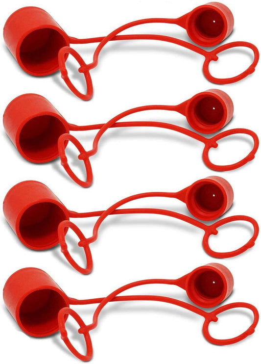 Rubber Dust Caps/Plugs for Flat Face Hydraulic Bobcat Skid Steer Quick Couplers (4 Sets)  Summit Hydraulics   