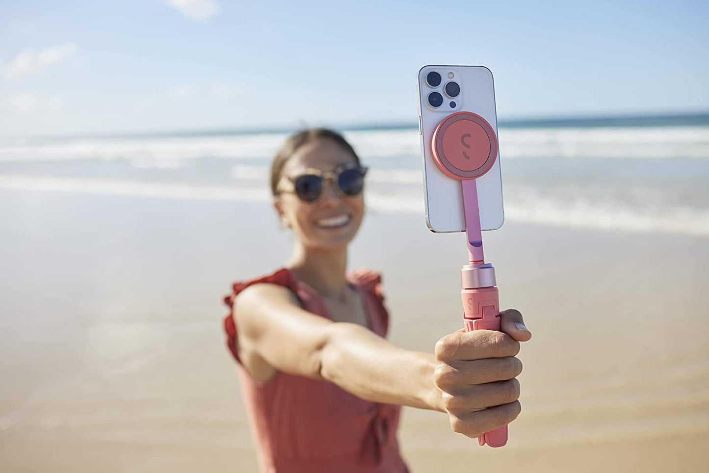 Shiftcam Snappod - Video Selfie Stick and Tripod - Magnetic Mount Snaps on to Any Phone - Tiltable Design | Midnight  ShiftCam   
