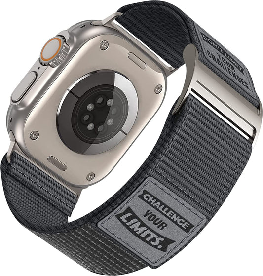 Wewatri Nylon Bands Compatible with Apple Watch Ultra Band 49Mm 45Mm 44Mm 42Mm Men, Rugged Nylon Sport Strap, Adjustable Replacement Loop for Apple Watch Band Iwatch Ultra Series 8/7/SE/6/5/4/3/2/1  Wewatri   