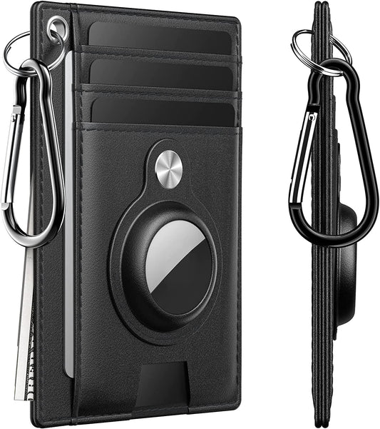 Typecase Slim Minimalist Card Mens Wallet for Airtag, Front Pocket Premium PU Key Chain Leather Wallet with Airtag Holder, RFID Blocking Cash Credit Card Wallet Compatible with Airtag  typecase   