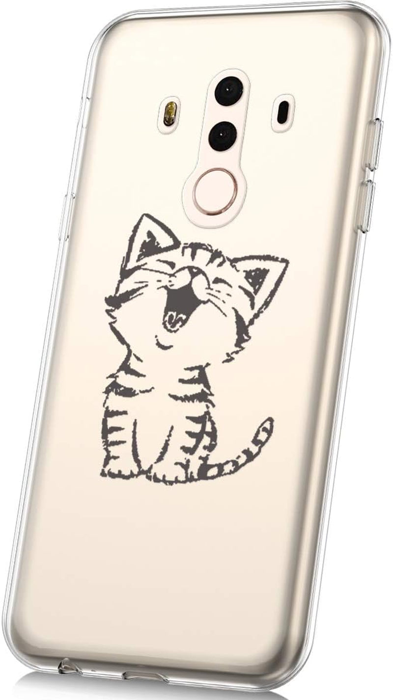 PHEZEN Case for Huawei Mate 10 Pro Case,Cute Art Design Soft Flexible Crystal Clear TPU Silicone Rubber Case Ultra Thin Transparent TPU Bumper Cover Phone Case for Huawei Mate 10 Pro,Blue Dreamcatcher  PHEZEN Smile Cat  