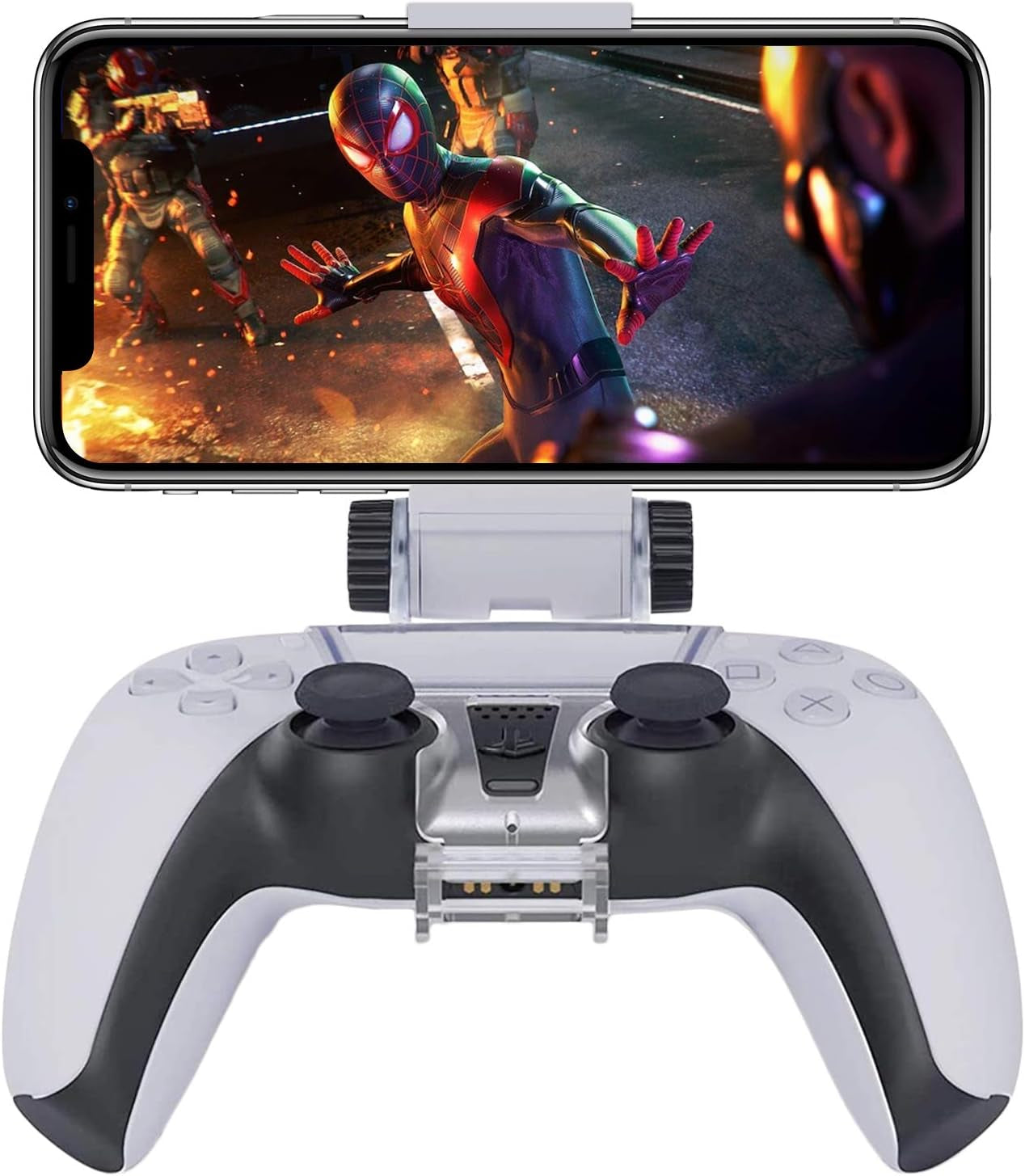 Nexigo Controller Phone Clip Mount for PS5 Dualsense Wireless Controller, Cellphone Clip Bracket Holder for Playstation 5 Controller, Adjustable Stand Suitable for Android Mobile Phone  NexiGo   