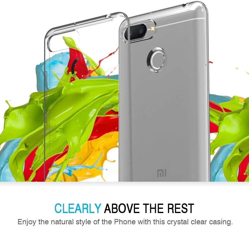 Maijin Case for Xiaomi Redmi 6 (5.45 Inch) Soft TPU Rubber Gel Bumper Transparent Back Cover  MaiJin   