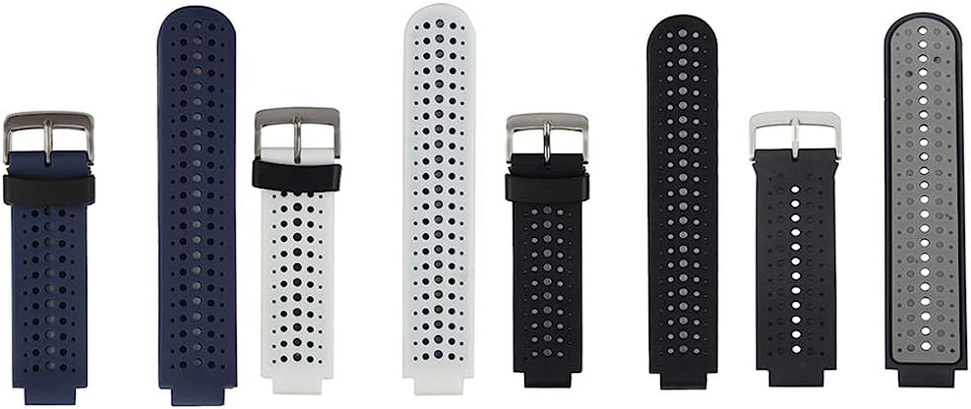 Honecumi Bands Compatible with Garmin Approach S20/ S5/ S6/Forerunner 220/230/ 235/235Lite/ 620/630/ 735/735XT Smart Watchband Wrist Band Strap for Men Women,Soft Silicone Colorful Band Accessory  honecumi 4 Pcs-Solid A  