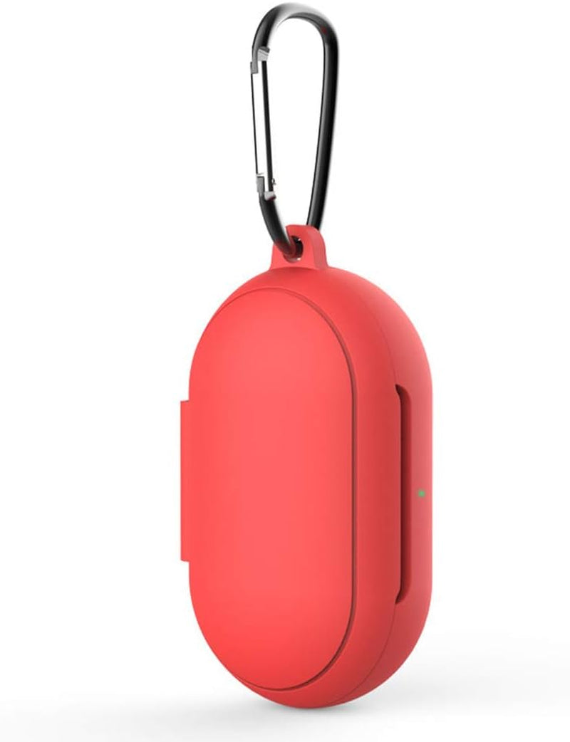 Earphone Storage Case Fashion Soft Silicone Full Protective Cover Case for Samsung Galaxy Buds (Buds+) with Anti-Loss Hook Tools Soft Earbuds Carrying Case Protective Accessories (Pink)  awtpm red  