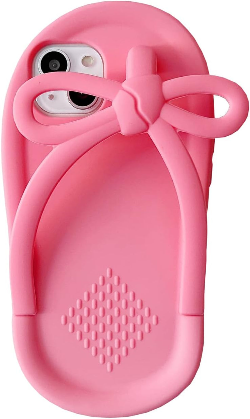 YAKVOOK Kawaii Phone Cases for Iphone 12/12 Pro,Cute Cartoon Cookies Bear Phone Case with Bubble Tea Phone Case 3D Iphone 12/12 Pro Case Soft Silicone Shockproof Cover for Women Girls  Yatchen Flip-Flops Pink Iphone Xs Max 