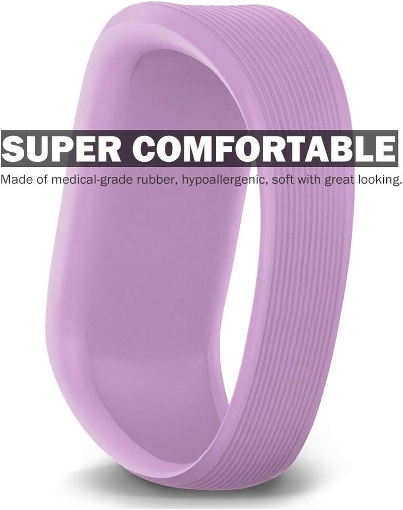 Ibrek for Garmin Vivofit Jr/Jr 2/3 Bands, Silicon Stretchy Replacement Watch Bands for Kids Boys Girls Small Large(No Tracker) (3 Pack: Transparent Pink&Teal&Lavender, Small)  iBREK   