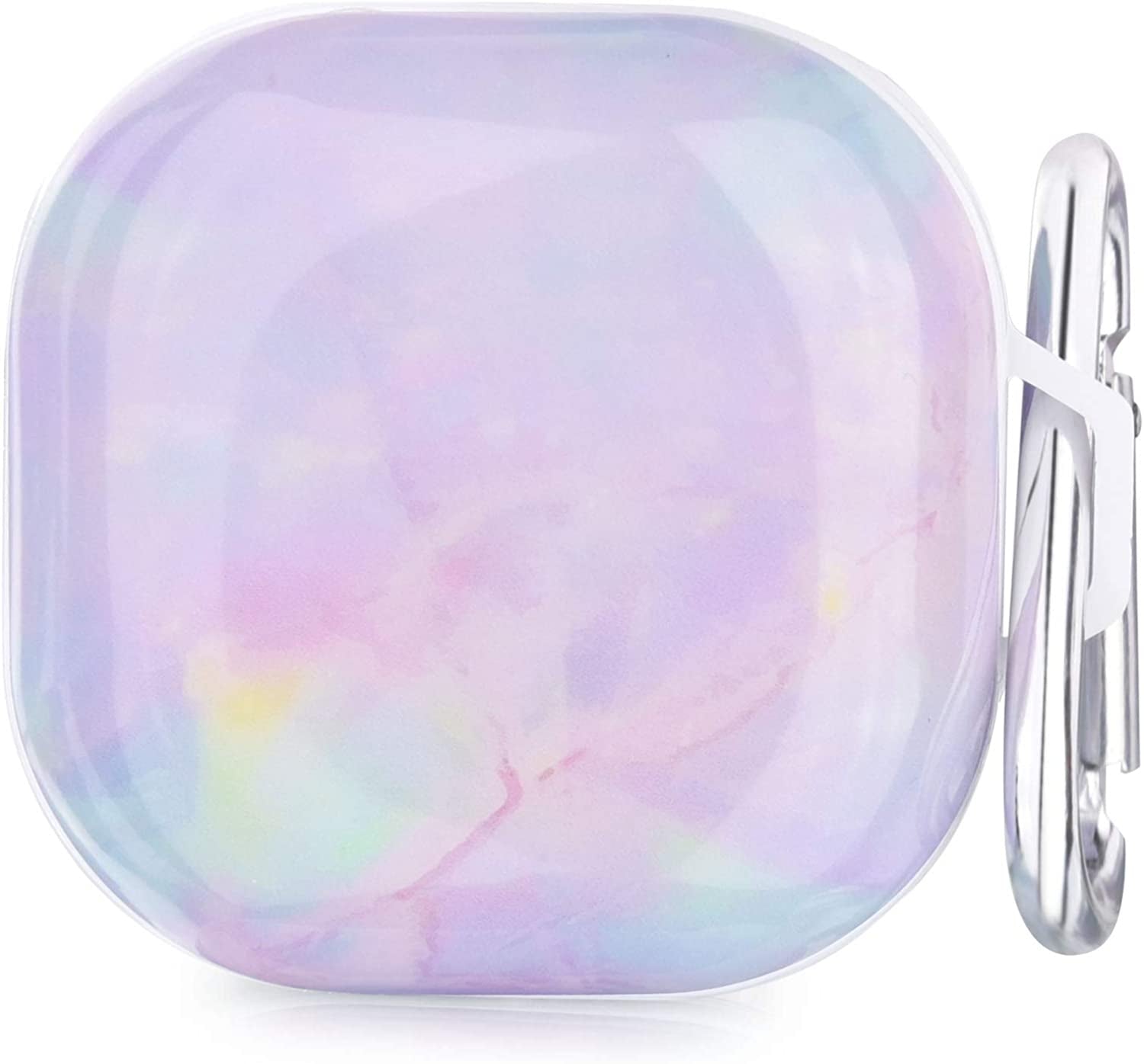 OLEBAND Galaxy Buds 2 Pro/Buds Live/Buds Pro/Buds 2 Case with Cute Pattern and Keychain Accessory,Hard Cover for Women and Girls,Colorful Marble  OLEB   