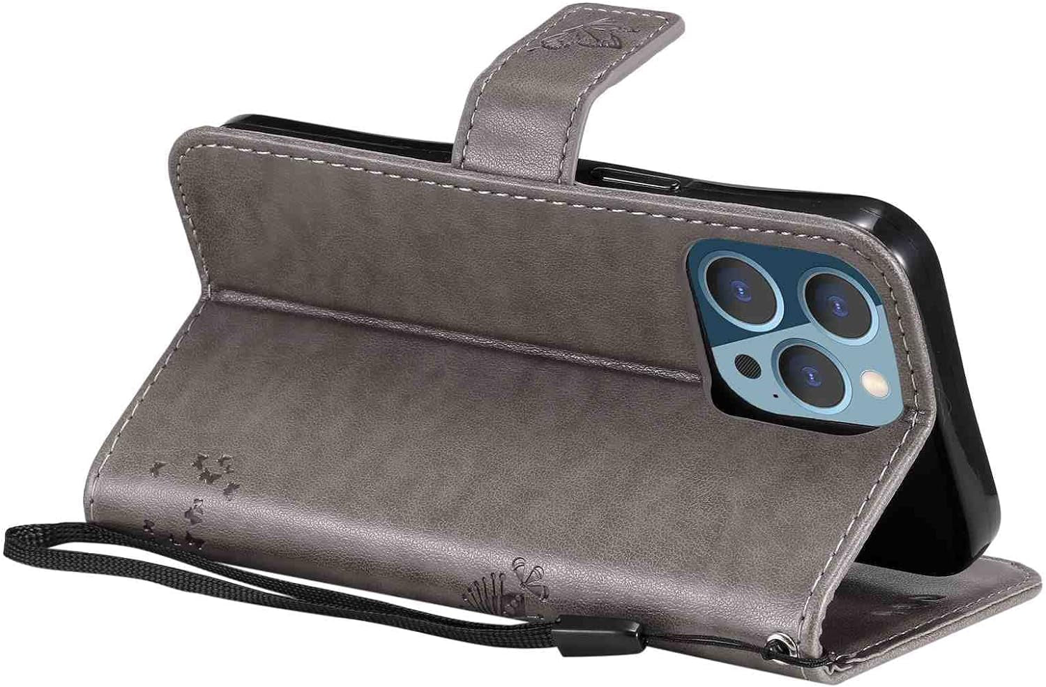 Fansipro Phone Cover Wallet Folio Case for LG G7 THINQ, Premium PU Leather Slim Fit Cover for G7 THINQ, 2 Card Slots, Exactly Fit, Gray  Fansipro   