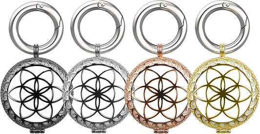 [Gentlepaw] Airtag Holder, Compatible with Airtags Case Cover Loop with Keychain, Key Ring, and Dog or Cat Collar, Metal Protective Accessories for Airtag Case GPS Tracker, Copper (2021)(Gold)  Gentlepaw   