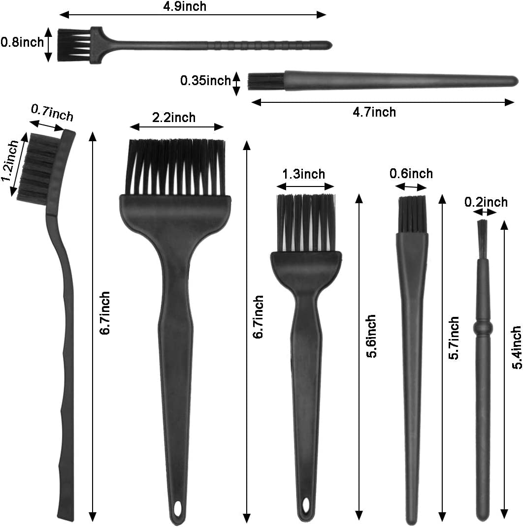 11 in 1 anti Static Brushes Set with Microfiber Cleaning Cloth, Small Portable Plastic Handle Nylon Cleaning Brush Kit for Computer PC Keyboard Laptop Screen Electronics Camera Lens Phone Car  ACKLLR   