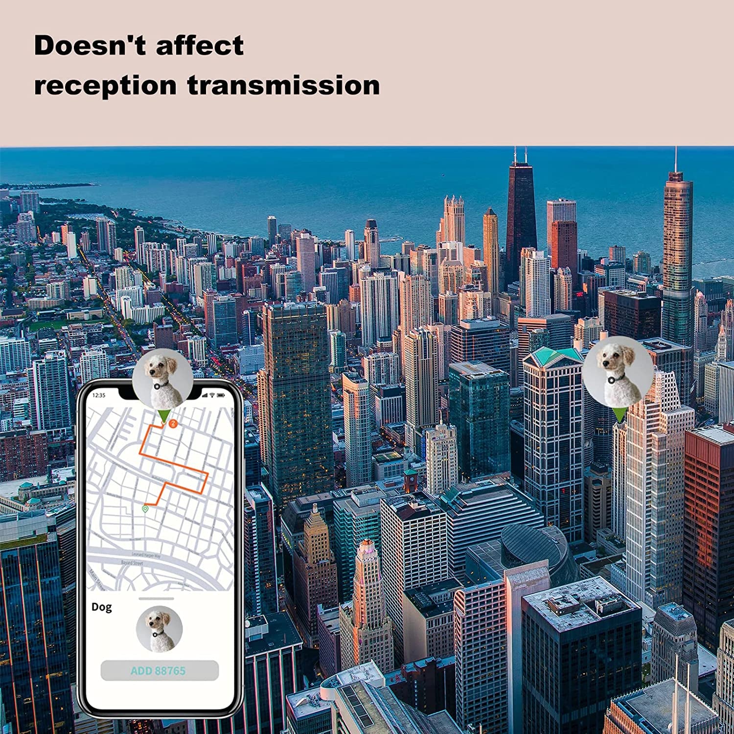 Sinvin Airtag Dog Collar Holder - Airtag Cat Collar Holder - Silicone Waterproof Apple Airtag Protective Holder for Pet Collars Wide within 1/2" (Black)  KV-AC-01   