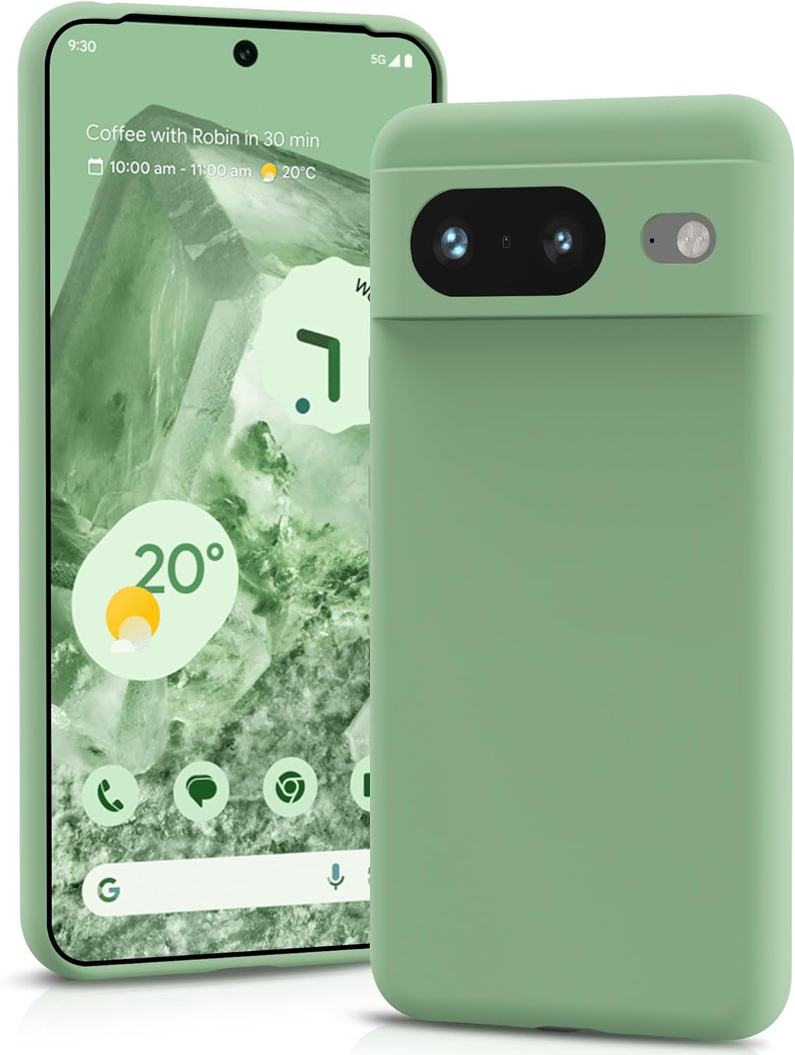 YATWIN Silicone Case for Google Pixel 7A 5G, Soft-Touch, Shockproof, Dustproof, Antiskid Full Body Armour Phone Cover for Google Pixel 7A 5G - Dark Green  YATWIN   