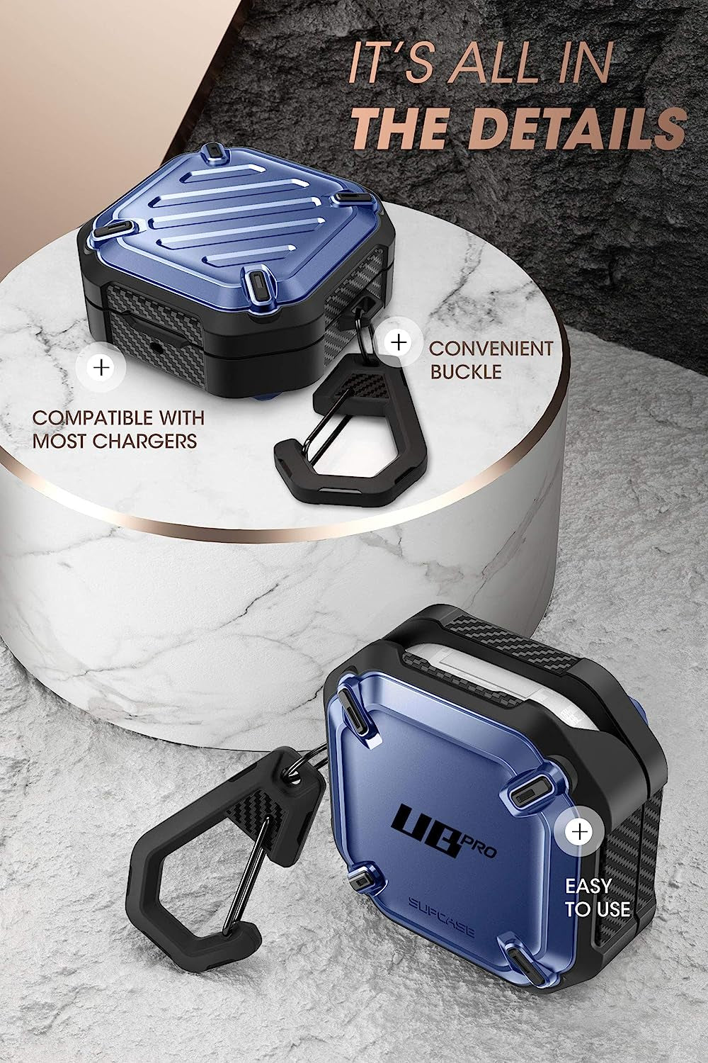 SUPCASE Unicorn Beetle Pro Case for Galaxy Buds 2 Pro / Galaxy Buds 2 / Galaxy Buds Pro / Galaxy Buds Live, Full-Body Rugged Protective Case with Carabiner (Tilt)  SUPCASE   