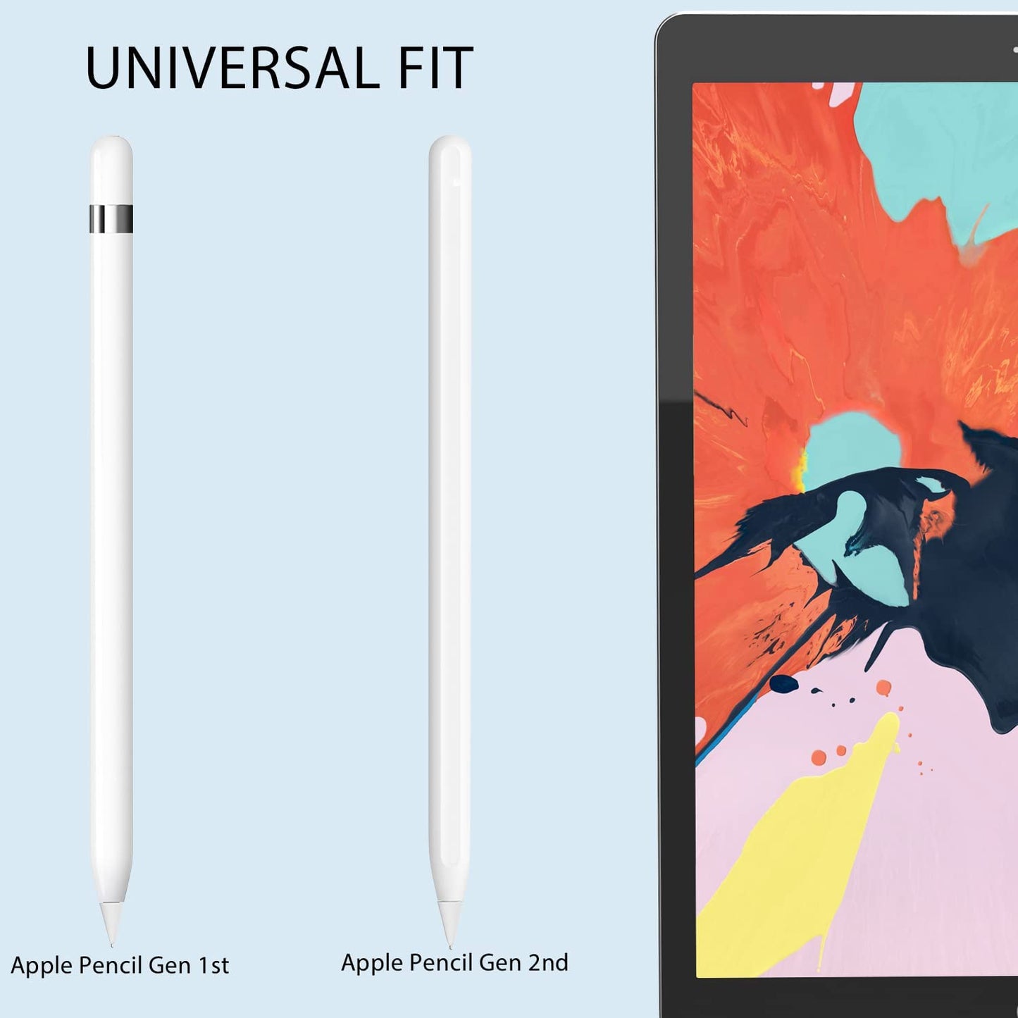 Upgraded 2 Pack Pencil Tips for Apple Pencil,No Wear Out Fine Point Precise Control Pencil Replacement Nibs,Compatible with Apple Pencil 1St Gen and 2Nd Gen/Ipad Pro Pencil,White  Paiholy   