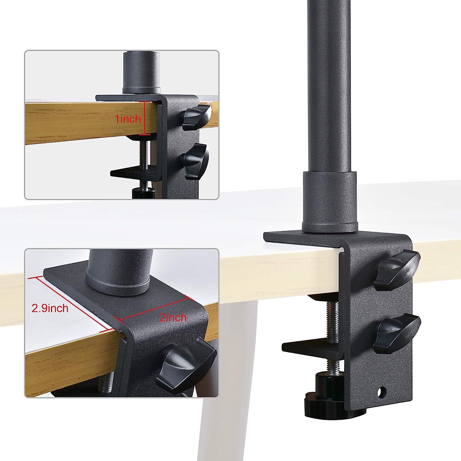 Tabletop Light Stand, Riqiorod Adjustable Desk Mount Stand with 1/4Inch Screw for Selfie LED Ring Light/Led Panel, Desktop Light Stand for Make Up, Selfie, Microphone, Youtube, Live Show  Riqiorod   