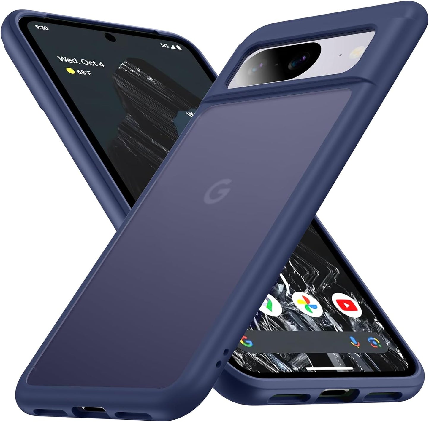 [NO.1 Magnetic] for Google Pixel 8 Case Compatible with Magsafe [Translucent Matte] [Anti-Fingerprint] [Military Shockproof] Slim Hard Case with Soft Silicone Bumper for Pixel 8 Cover 6.2”, Blue  FNDMIL Blue Google Pixel 8 [6.2 Inch] 