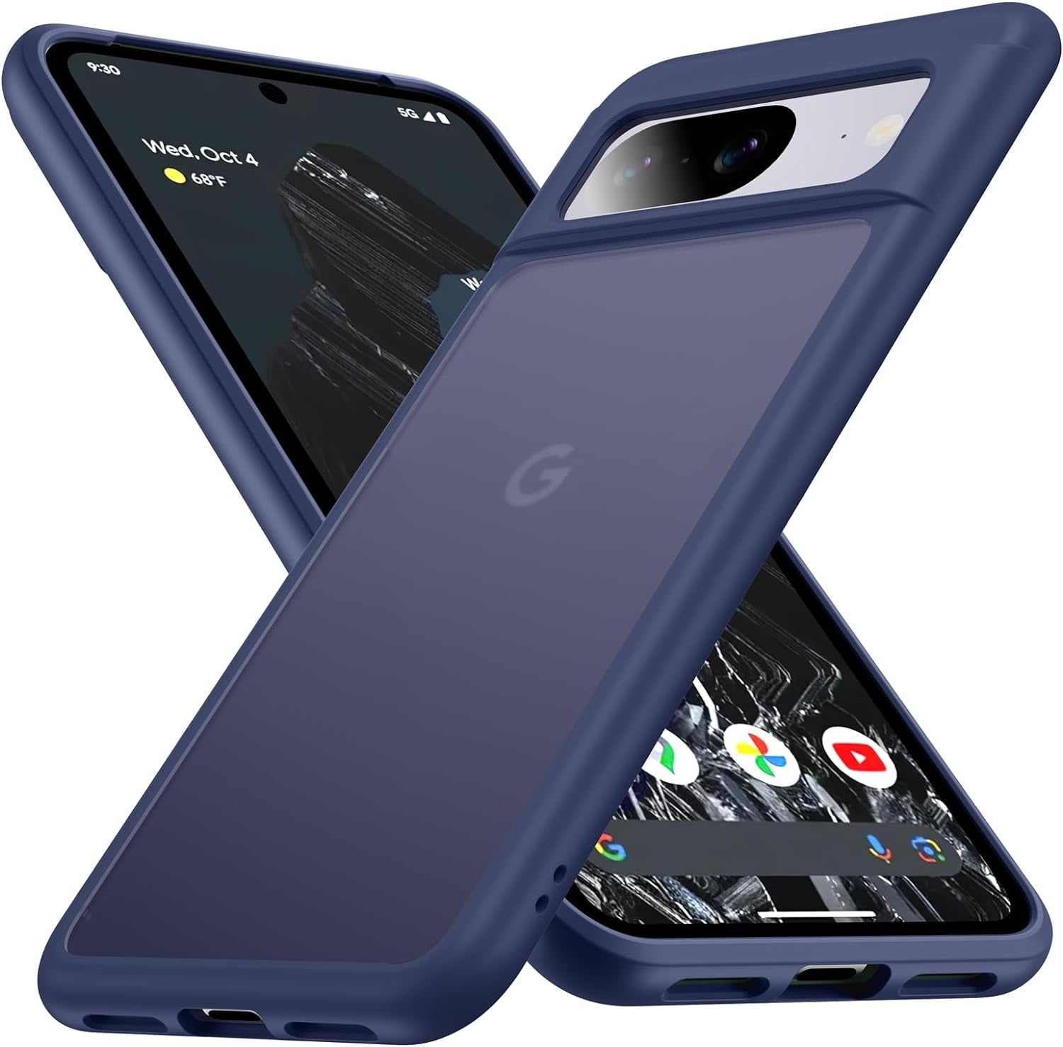 [NO.1 Magnetic] for Google Pixel 8 Case Compatible with Magsafe [Translucent Matte] [Anti-Fingerprint] [Military Shockproof] Slim Hard Case with Soft Silicone Bumper for Pixel 8 Cover 6.2”, Blue  FNDMIL Blue Google Pixel 8 [6.2 Inch] 