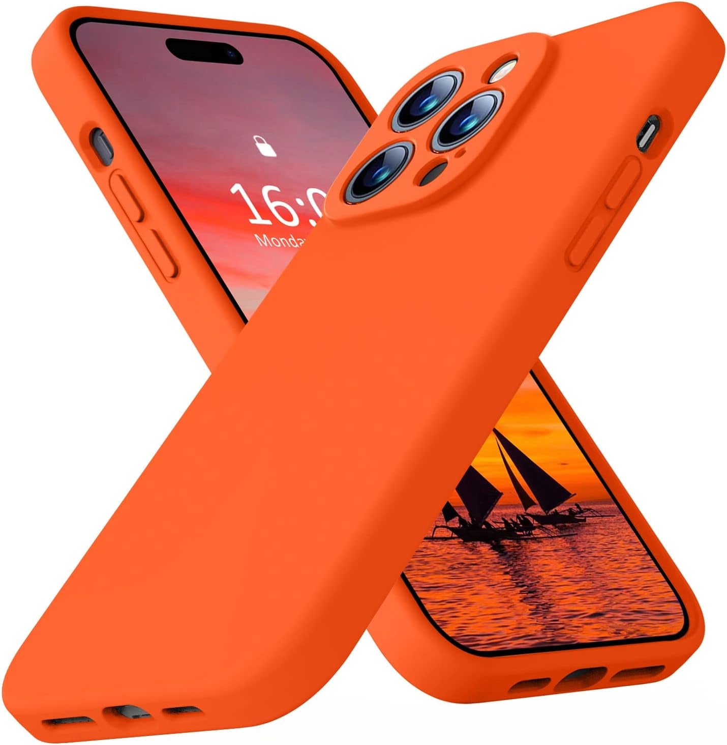 Ktele Compatible with Iphone 14 Pro Case, Ab-Grade Liquid Silicone Case, [Four Corner 50+Tiny Airbags Shockproof] [Soft Microfiber Lining Anti-Scratch] Camera All-Round Protection Case-Blue  Ktele   